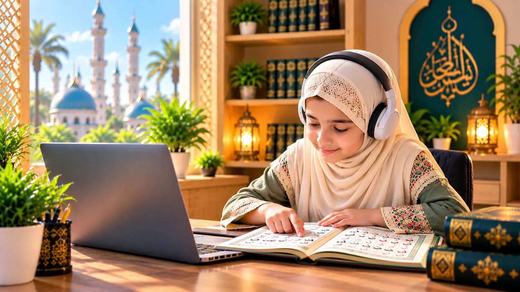 Kids and beginners learning Noorani Qaida online at Soulful Quran Academy